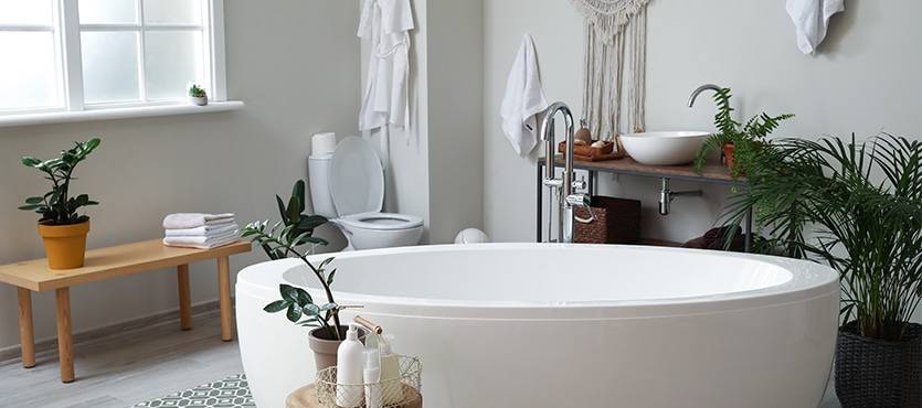 Interior of modern comfortable bathroom