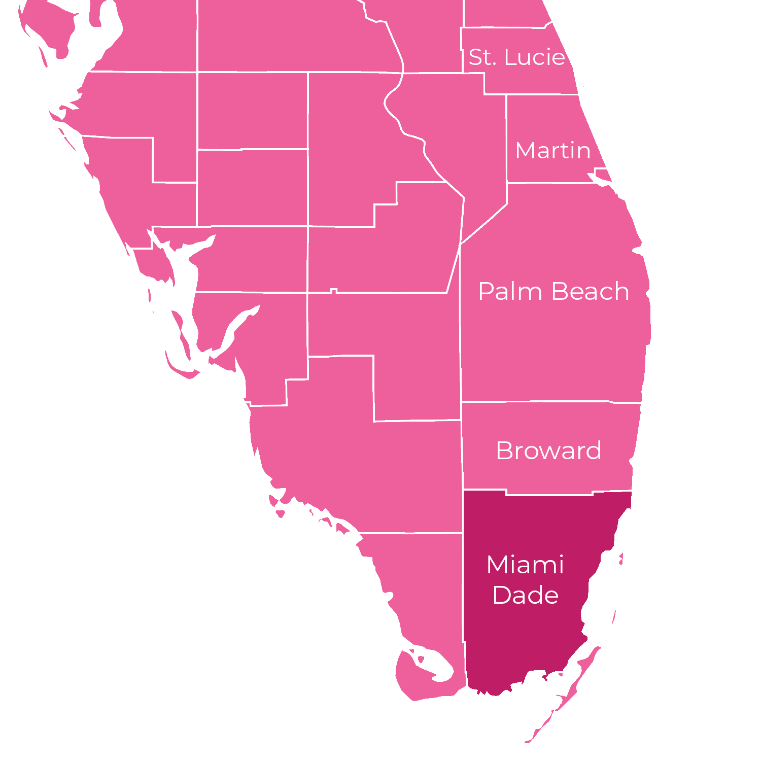 Miami-Dade County plumbing services map